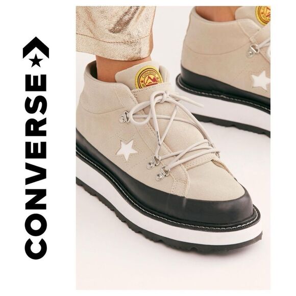 Converse One Star Platform Mountain Club Fleece Lined Suede Hiking Boots - Picture 1 of 15